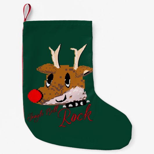 Mikitiez jinglebellrock punk gothmas reindeer kleiner weihnachtsstrumpf (Vorderseite)