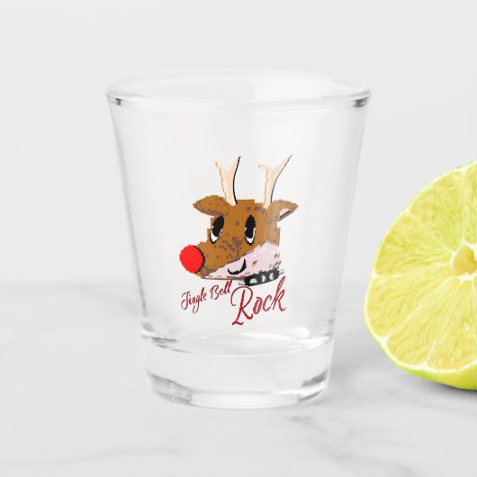 Mikitiez jinglebellrock punk gothmas reindeer schnapsglas (Vorderseite)