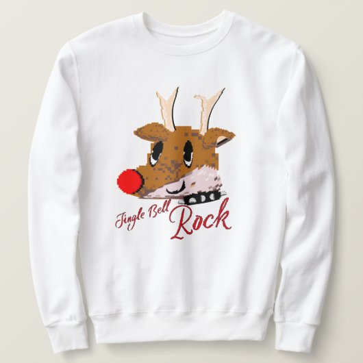 Mikitiez jinglebellrock punk gothmas reindeer sweatshirt (Design vorne)