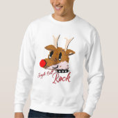 Mikitiez jinglebellrock punk gothmas reindeer sweatshirt (Vorderseite)