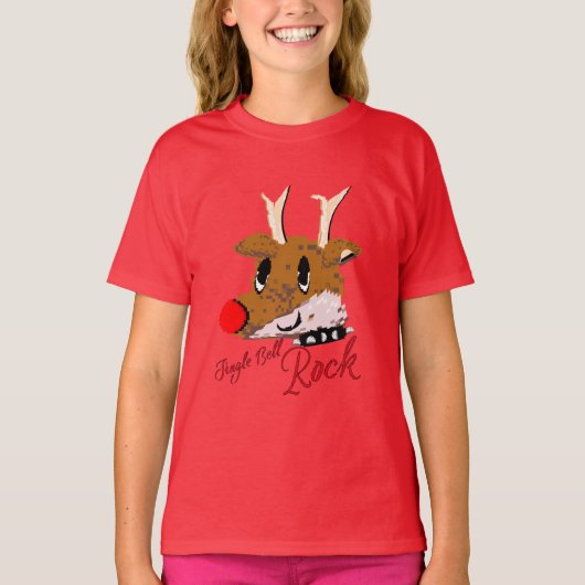 Mikitiez jinglebellrock punk gothmas reindeer T-Shirt (Vorderseite)
