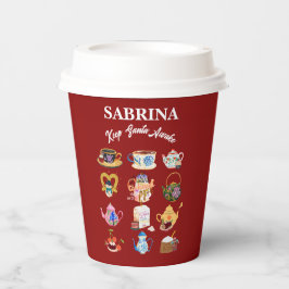 Mikitiez Kaffee Weihnachten Zitat niedliche Koffei Pappbecher