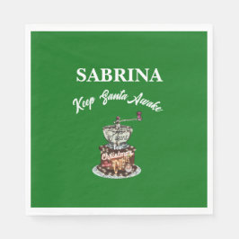 Mikitiez Kaffee Weihnachten Zitat niedliche Koffei Serviette