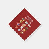 Mikitiez Kaffee Weihnachten Zitat niedliche Koffei Serviette (Ecke)