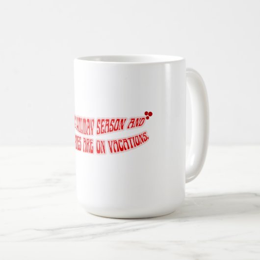 Mikitiez Kalorien Urlaub Urlaub glücklich Neujahr Kaffeetasse (VorderseiteRechts)