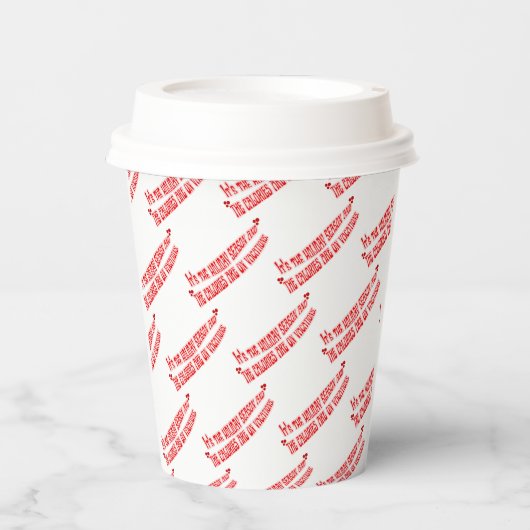 Mikitiez Kalorien Urlaub Urlaub glücklich Neujahr Pappbecher (Vorderseite)