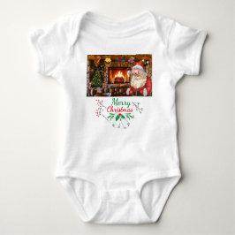 Mikitiez klassicwhitechristmas leichte jollyhola baby strampler