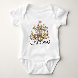 Mikitiez klassicwhitechristmas leichte jollyhola baby strampler