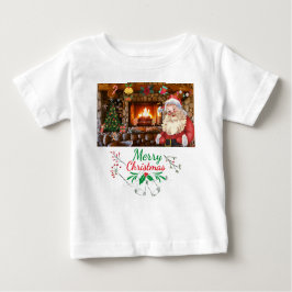 Mikitiez klassicwhitechristmas leichte jollyhola baby t-shirt