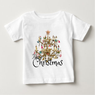 Mikitiez klassicwhitechristmas leichte jollyhola baby t-shirt