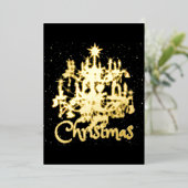 Mikitiez klassicwhitechristmas leichte jollyhola folien feiertagskarte (Stehend vorne)