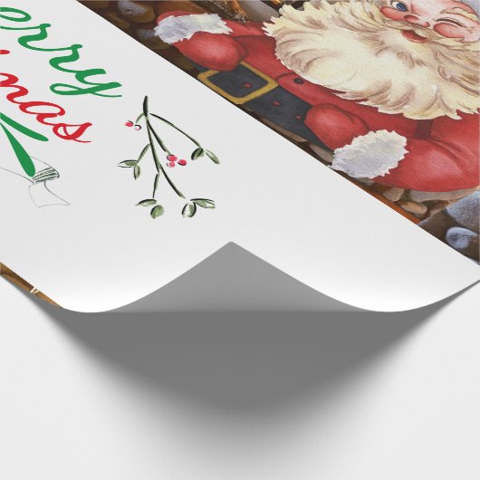 Mikitiez klassicwhitechristmas leichte jollyhola geschenkpapier (Ecke)