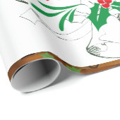 Mikitiez klassicwhitechristmas leichte jollyhola geschenkpapier (Rolleneckpunkt)