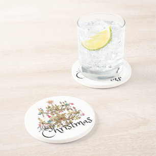 Mikitiez klassicwhitechristmas leichte jollyhola getränkeuntersetzer