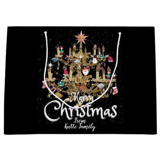 Mikitiez klassicwhitechristmas leichte jollyhola große geschenktüte (Vorderseite)