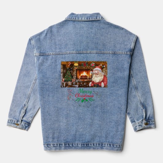 Mikitiez klassicwhitechristmas leichte jollyhola jeansjacke (Rückseite)