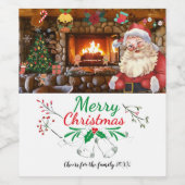 Mikitiez klassicwhitechristmas leichte jollyhola weinetikett (Einzelnes Label)