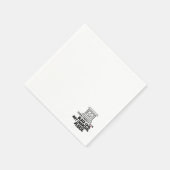 Mikitiez lustiger Blackcat x'mas charcoal santa Serviette (Ecke)