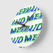 Mikitiez Meerjungfrauen Runde Wanduhr (Winkel)