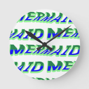 Mikitiez Meerjungfrauen Runde Wanduhr