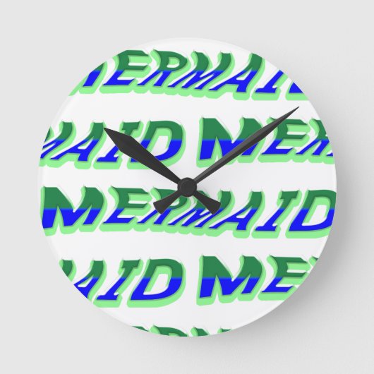 Mikitiez Meerjungfrauen Runde Wanduhr (Vorderseite)