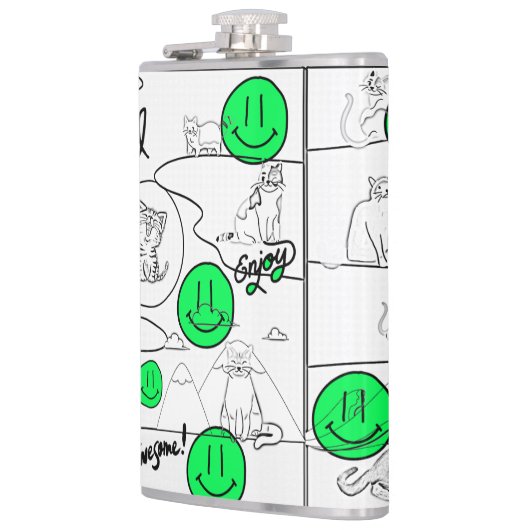 Mikitiez meow Summer Cat Party Beach Flachmann (Links)