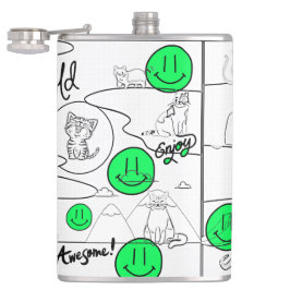 Mikitiez meow Summer Cat Party Beach Flachmann