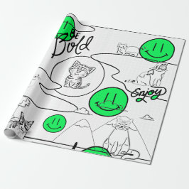 Mikitiez meow Summer Cat Party Beach Geschenkpapier