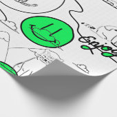 Mikitiez meow Summer Cat Party Beach Geschenkpapier (Ecke)