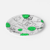 Mikitiez meow Summer Cat Party Beach Pappteller (Schrägansicht)