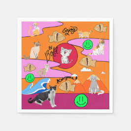 Mikitiez meow Summer Cat Party Beach Serviette