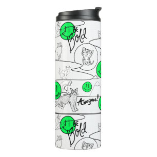 Mikitiez meow Summer Cat Party Beach Thermosbecher