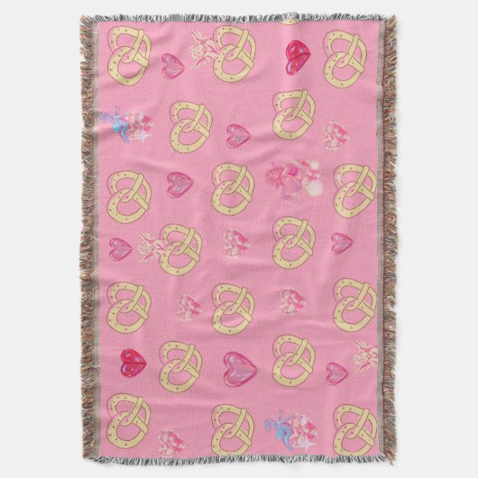 Mikitiez niedliches Brezel Brot gemütliche Valenti Decke (Vorderseite Vertikal)