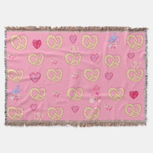 Mikitiez niedliches Brezel Brot gemütliche Valenti Decke (Vorderseite)