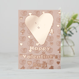 Mikitiez niedliches Brezel Brot gemütliche Valenti Folien Feiertagskarte