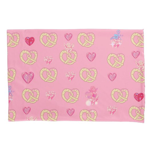 Mikitiez niedliches Brezel Brot gemütliche Valenti Kissenbezug (Vorderseite-Links)