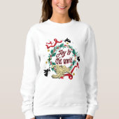 Mikitiez noel gothic moody christmas angle sing sweatshirt (Vorderseite)