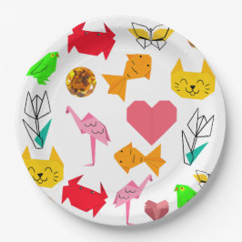 Mikitiez Origami-Krebs-Sommerjuwelkatze Pappteller