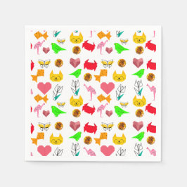 Mikitiez Origami-Krebs-Sommerjuwelkatze Serviette