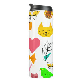 Mikitiez Origami-Krebs-Sommerjuwelkatze Thermosbecher