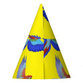 Mikitiez Papagei Hawaii Sommer Sonnenuntergang Str Partyhütchen (Rückseite)