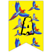 Mikitiez Papagei Hawaii Sommer Sonnenuntergang Str Wimpelkette (Zweite Fahne)