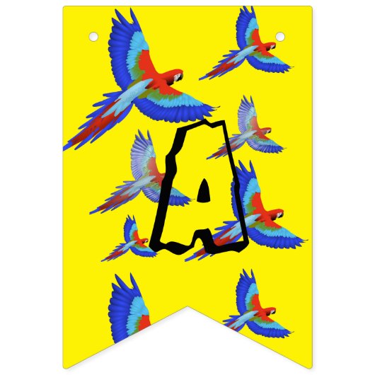 Mikitiez Papagei Hawaii Sommer Sonnenuntergang Str Wimpelkette (Zweite Fahne)