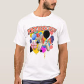 Mikitiez Pony Discoball Ballon Party Thema T-Shirt (Vorderseite)