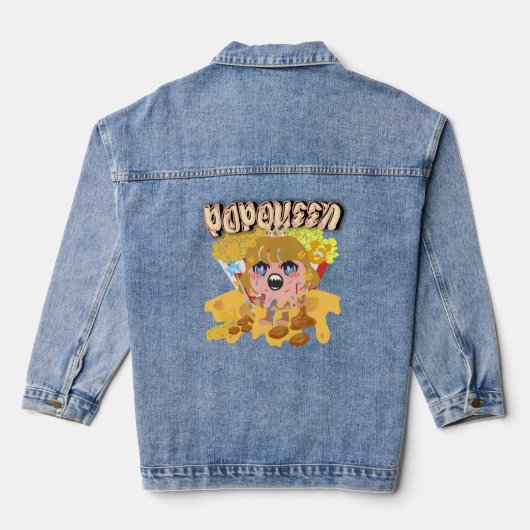 Mikitiez Popqueen Popcorn Moivenight Kino Jeansjacke (Rückseite)