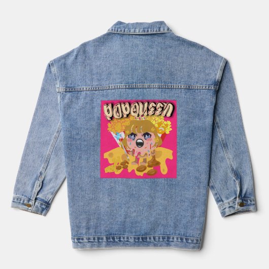 Mikitiez Popqueen Popcorn Moivenight Kino Jeansjacke (Rückseite)