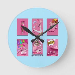 Mikitiez Premieren-Filmnacht Prinzessinnen-Puppe T Runde Wanduhr