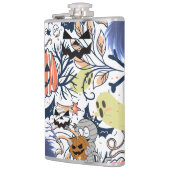 Mikitiez retro Vintage halloween ghoulkürbis Flachmann (Links)