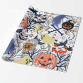 Mikitiez retro Vintage halloween ghoulkürbis Geschenkpapier (Ungerollt)
