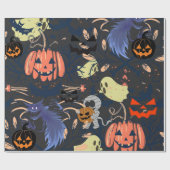 Mikitiez retro Vintage halloween ghoulkürbis Geschenkpapier (Flach)